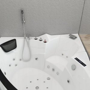 Wanna HDL Narożna dwuosobowa wanna z hydromasażem 157x157 5