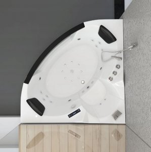 Wanna HDL Narożna dwuosobowa wanna z hydromasażem 157x157 7