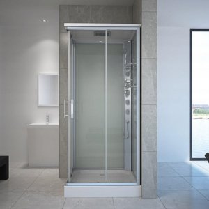 HDL Kabina prysznicowa 4-ścienna z brodzikiem 90x90 5