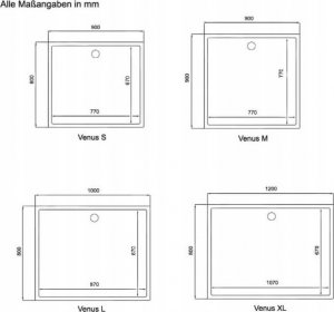 HDL Kabina prysznicowa 4-ścienna z brodzikiem 90x90 9
