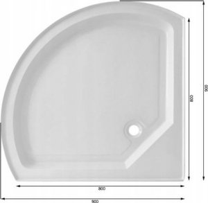 HDL Kabina prysznicowo-parowa 90x90 czarna, led, radio 8