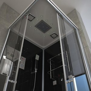 HDL Kabina prysznicowa 4-ścienna z brodzikiem 90x90 4