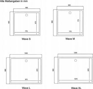 HDL Kabina prysznicowa 4-ścienna z brodzikiem 90x90 9