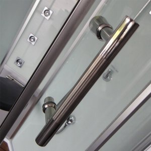 EAGO Kabina parowa z termostatem 100x80 prawa czarna 5