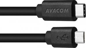 Kabel USB Avacom USB-C - microUSB 1 m Czarny (DCUS-TPMI-P10K) 1