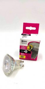 Emos LED żarówka EMOS Lighting GU10, 230V, 4.2W, 333lm, 3000k, ciepła biel, 30000h, Classic MR16 52x50x50mm 1
