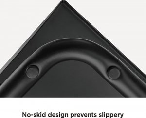 Powerton Podstawa ergonomiczna pod nogi, wyjmowana miękka poduszka, czarny, stal, 25 kg nośność, Powerton 9