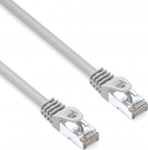 Lsoh S/FTP patchcord, Cat.6a, RJ45 M - RJ45 M, 10 m, podwójnie ekranowany, LSOH, szary, 10 Gb/s economy 1