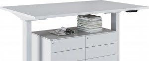 Powerton Stelaż / podstawa biurka, elektycznie regulowany, regulacja rozstawu 500mm, system antykolizyjny, biały, 100 kg nośność, Powerton 11