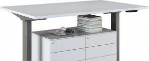 Powerton Stelaż / podstawa biurka, elektycznie regulowany, regulacja rozstawu 500mm, system antykolizyjny, szary, 100 kg nośność, Powerton 11