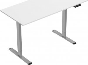 Powerton Stelaż / podstawa biurka, elektycznie regulowany, regulacja rozstawu 500mm, system antykolizyjny, szary, 100 kg nośność, Powerton 6