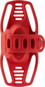 Bone Bike Uchwyt telefonu komórkowego Bone Bike Tie 3 Pro, na rower, regulowany rozmiar, czerwony, 5.8-7.2", silikon, nocowany na trzonku ki 8