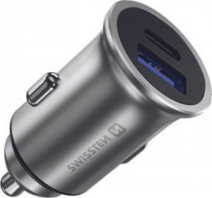Ładowarka Swissten Ładowarka samochodowa SWISSTEN 36W, 2-portowy, USB-C, USB-A 1