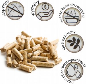 Żwirek dla kota Barry King Pellet drewniany dla kota 10L 5