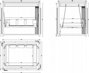 HDL Pawilon ogrodowy Provence Huśtawka Ogrodowa 12