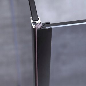 EAGO Kabina Prysznicowa 100x100 Easy Clean 8mm Czarna 5