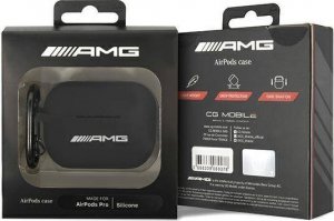 Mercedes AMG Silicone Big Logo - Etui AirPods Pro (czarny) 3