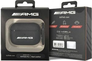 Mercedes AMG Leather Big Logo - Etui AirPods Pro (czarny) 3