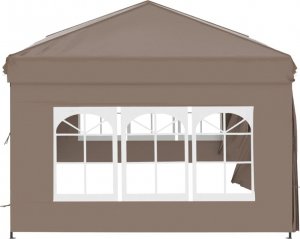 vidaXL Składany namiot imprezowy ze ściankami, kolor taupe, 3x6 m 4