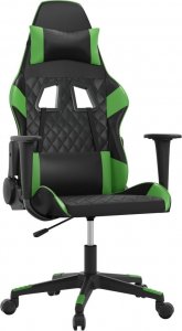 Fotel vidaXL czarno-zielony (345514) 1