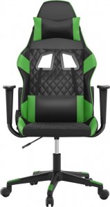 Fotel vidaXL czarno-zielony (3143756) 2