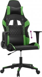 Fotel vidaXL czarno-zielony (3143756) 6