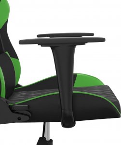 Fotel vidaXL czarno-zielony (3143756) 8