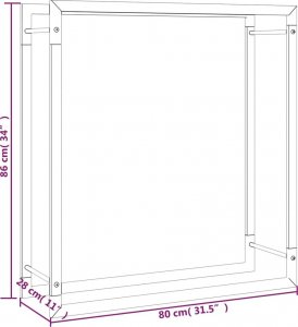 Drewutnia vidaXL metalowa 80 cm 6