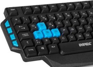 Klawiatura Rampage Everest KB-06 Black US Gaming WSAD Multimedialna 4