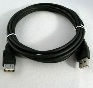 Kabel USB Logo USB-A - USB-A 3 m Czarny 2