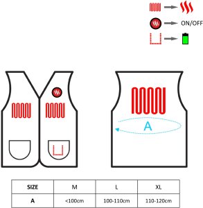 Glovii Kamizelka ogrzewana czarna r. M (GV1M) 5