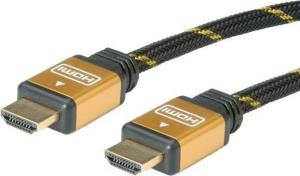 Kabel Roline HDMI - HDMI 2m czarny złoty (11885502) 1