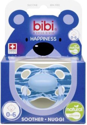 Bibi Swiss Smoczek ortodontyczny uspokajający WILD BABY/niebieski (SIL) HAPPINESS (BIB114057-1) 1