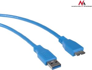 Kabel USB Maclean USB-A - microUSB 1.5 m Niebieski (MCTV-587) 1