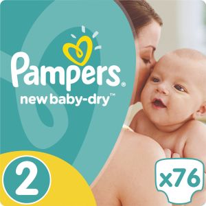 Pampers New Baby-Dry rozmiar 2 (Mini), 228pieluszek (3-6 kg) 2