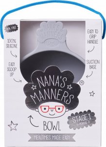 Nana`s Manners Miska silikonowa z przyssawką Grey Nana's Manners 1