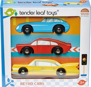 Tender Toys Samochody zabawki retro auta 3 sztuki Tender Leaf Toys 6
