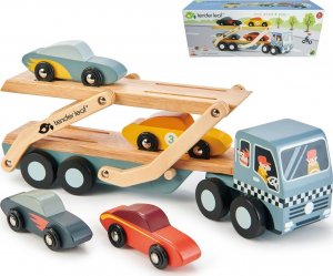 Tender Toys Drewniana laweta z samochodami Tender Leaf Toys 1