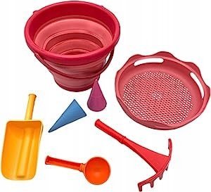 Schildkrot SFS 7in1 Sand Toys folding bucket red 1