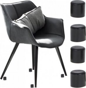 Nakładki na nogi krzeseł mebli 22mm czarne 1