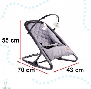 LULILO Bujaczek leżaczek ROKULO dla niemowląt + zabawki 3