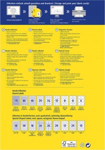 AVERY  Zweckform etykiety 40mm, A4, białe, 24 etykiety, pakowany po 10 szt., L3415-10, do drukarek laserowych i atramentowych 3