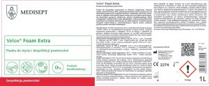 Medisept VELOX FOAM EXTRA 5 L PIANKA DO DEZYNFEKCJI NIEINWAZYJNYCH WYROBÓW MEDYCZNYCH 2