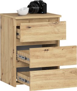 Fabryka Mebli Akord Szafka nocna CL3 40 cm 3 szuflady - dąb artisan 2