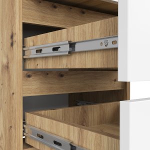 Fabryka Mebli Akord Szafka nocna CL3 40 cm 3 szuflady - dąb artisan-biała 4