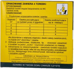 Septonic - preparat enzymatyczny do szamba 4szt 70g 3