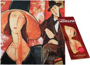 Carmani Ściereczka do okularów - A. Modigliani, Kobieta w kapeluszu i Mario Varvogli (CARMANI) 1