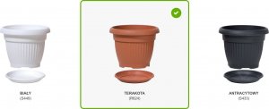 Prosperplast Donica Doniczka TERRA DCE13 Terakota + podstawka 8