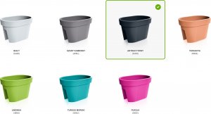 Prosperplast Doniczka balkonowa LOFLY RAILING DLOFR400 Antracyt 7