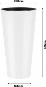 Prosperplast Donica Doniczka Tubus Slim DTUS200S Połysk biała 2